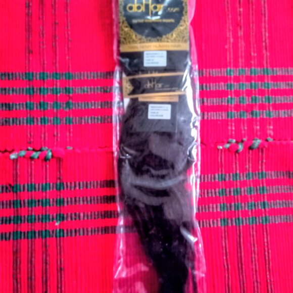 NWT AB Remy Human Hair Extensions 18\' color 1B (darkest brown) main image 5